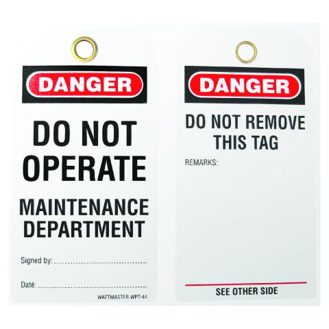 Lockout Tag - Do Not Operate