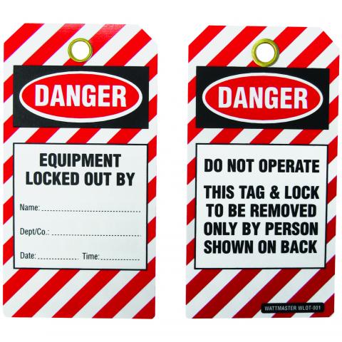 Lockout Tag - Equipment Locked, 5 pack