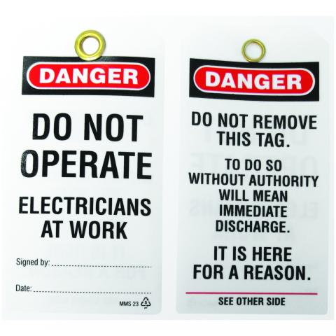 Lockout Tag - Do Not Operate, 5 pack