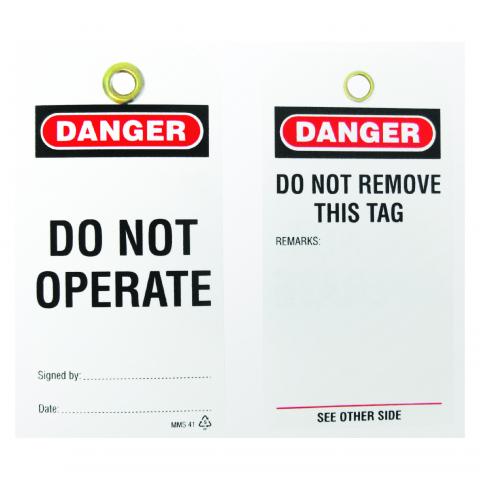 Lockout Tag - Do Not Operate, 5 pack